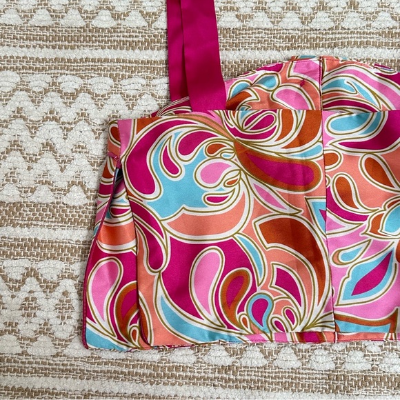 Zara Satin Cropped Tank Top Size XS 70s Retro Paisley Boho Festival Outfit - Picture 5 of 6